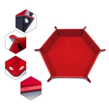 Foldable Storage Box Dice Tray PU Leather Folding Hexagon Key Coin Storage Square Tray Dice Game for RPG DnD Table Board Games
Foldable Storage Box Dice Tray PU Leather Folding Hexagon Key Coin Storage Square Tray Dice Game for RPG DnD Table Board Games