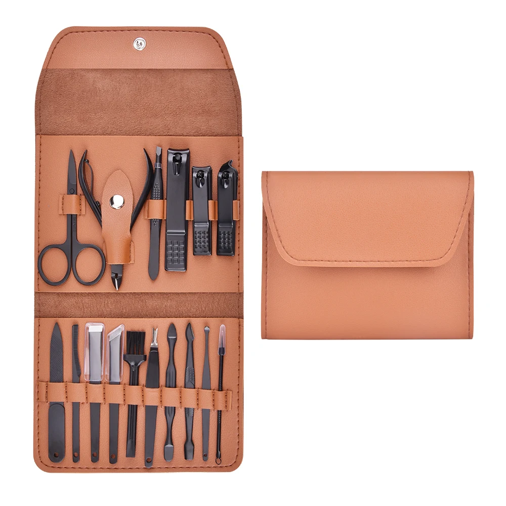 16Pcs/Set Professional Manicure Grooming Kit Stainless Steel Nail Cutter Trimmer Tweezers Scissors Clipper Pedicure Care Tool
16Pcs/Set Professional Manicure Grooming Kit Stainless Steel Nail Cutter Trimmer Tweezers Scissors Clipper Pedicure Care Tool
