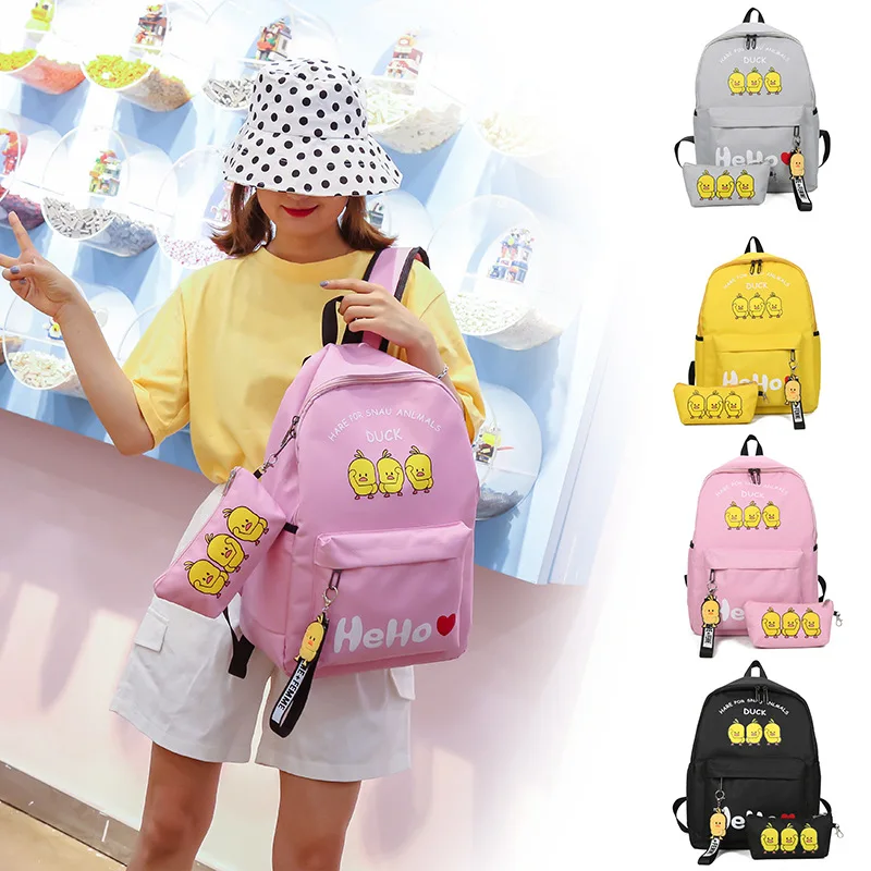 Creative New Style Cartoon Oxford Cloth Backpack Artistic Small Yellow Duck Schoolbag Versitile Fashion Outdoor Backpack
Creative New Style Cartoon Oxford Cloth Backpack Artistic Small Yellow Duck Schoolbag Versitile Fashion Outdoor Backpack