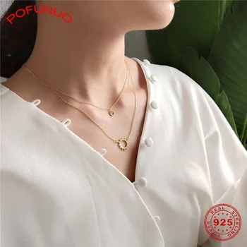 POFUNUO Full 925 Sterling Silver Double Layered Sun Flower Necklaces Smile Face Chokers Women Luxury Jewelry Pendant Necklaces 
POFUNUO Full 925 Sterling Silver Double Layered Sun Flower Necklaces Smile Face Chokers Women Luxury Jewelry Pendant Necklaces