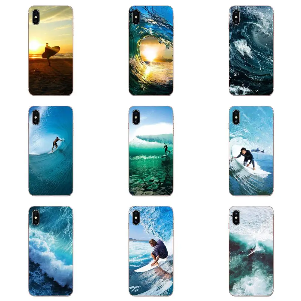 For Motorola G G2 G3 G4 G5 G6 G7 Plus Xiaomi Redmi Note 8 8A 8T 10 K30 5G Pro Popular Case Hot Fashion Dynamic Sea Wave Surf | Мобильные