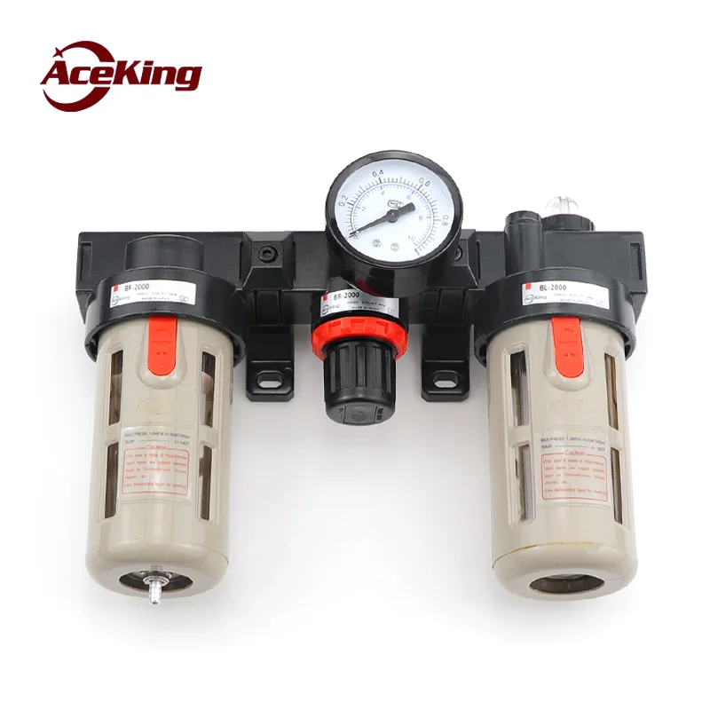 Gas source treatment oil water separator BF2000+BFR2000+BL2000 triple bc2000/300/4000 pressure regulating valve filter
Gas source treatment oil water separator BF2000+BFR2000+BL2000 triple bc2000/300/4000 pressure regulating valve filter