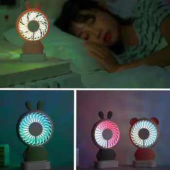 HiMISS Exquisite Cute Rabbit Bear Handheld Fans Mini- Fans Portable Small LED Night-light Electric Fan
HiMISS Exquisite Cute Rabbit Bear Handheld Fans Mini- Fans Portable Small LED Night-light Electric Fan