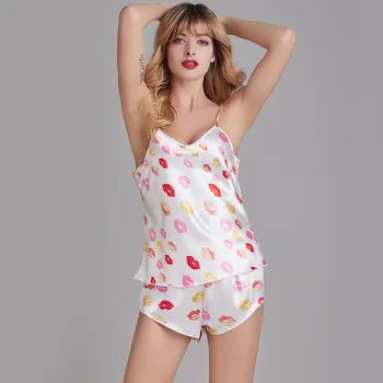 Sexy Pajamas Sleep Set Women Sleeveless Robe Summer V-Neck Strap Top Shorts Pants Sleepwear Lounge Nightshirts Suit Home Clothes
Sexy Pajamas Sleep Set Women Sleeveless Robe Summer V-Neck Strap Top Shorts Pants Sleepwear Lounge Nightshirts Suit Home Clothes