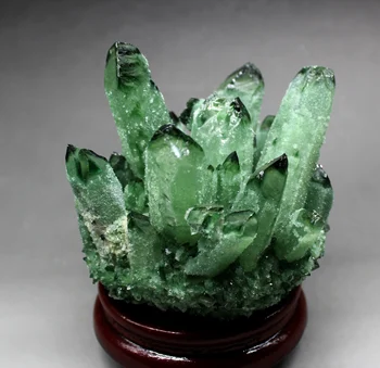 454g Natural Green Ghost Phantom Quartz Crystal Cluster Crystals and stones Healing Specimen Free wooden base
454g Natural Green Ghost Phantom Quartz Crystal Cluster Crystals and stones Healing Specimen Free wooden base
