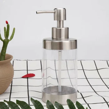 350ml Stainless Steel Transparent Hand Soap Dispenser Foam Liquid Pump Bottle Bathroom Kitchen Supplies Durable Practical
350ml Stainless Steel Transparent Hand Soap Dispenser Foam Liquid Pump Bottle Bathroom Kitchen Supplies Durable Practical