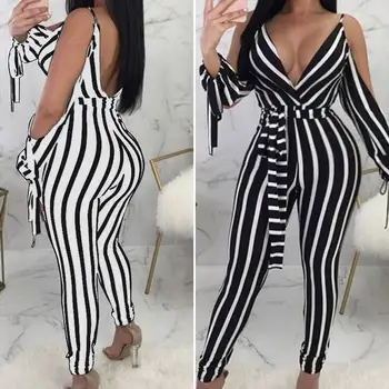 2020 ZANZEA Women Backless Straps Rompers Summer Sexy Deep V Neck Jumpsuits Striped Playsuits Off Shoulder Slim Party Overalls
2020 ZANZEA Women Backless Straps Rompers Summer Sexy Deep V Neck Jumpsuits Striped Playsuits Off Shoulder Slim Party Overalls