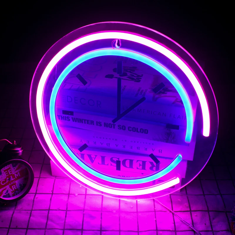 Wanxing Clock Shape LED Neon Sign Acrylic Wall Hainging Light Lamps Study Home Room Decor Shop Xmas Gift USB Power 32.5X32.5cm
Wanxing Clock Shape LED Neon Sign Acrylic Wall Hainging Light Lamps Study Home Room Decor Shop Xmas Gift USB Power 32.5X32.5cm