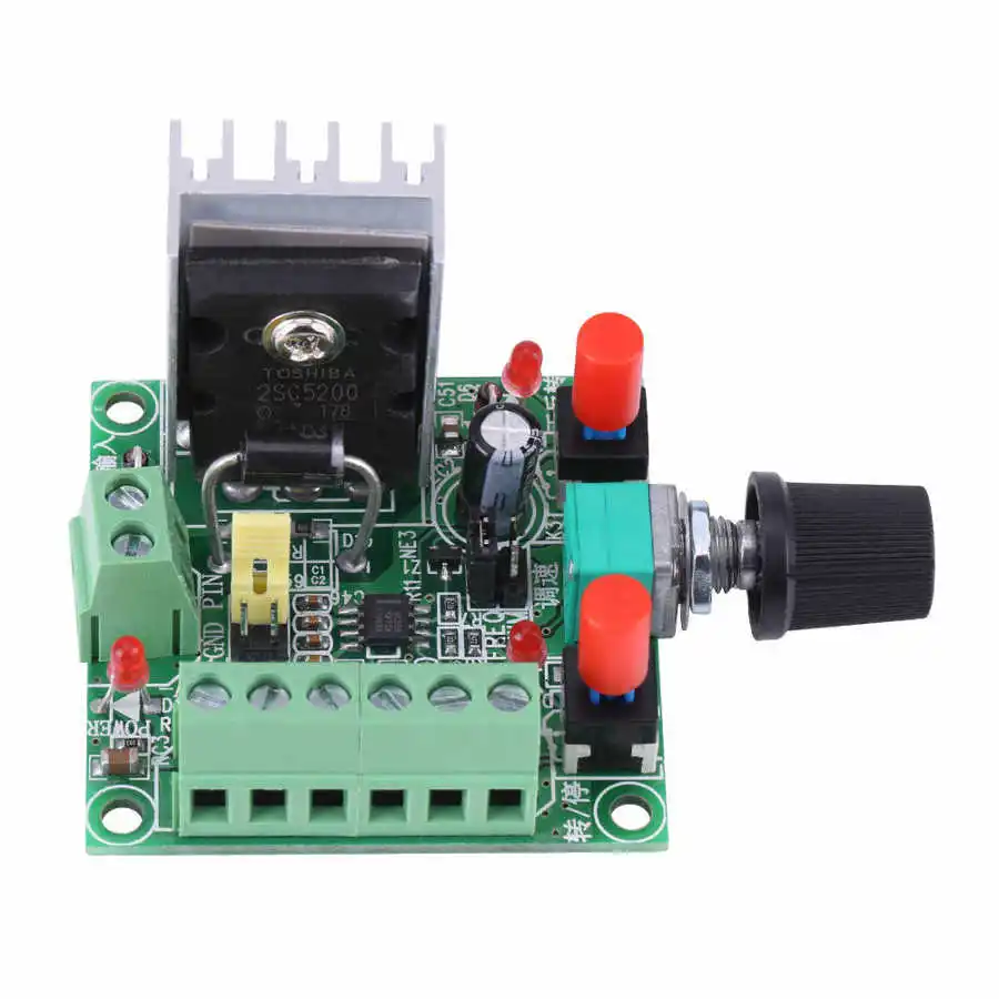 Description Picture 5 of itemDC 15-160V 5-12V Stepper Motor Drive Controller PWM Pulse Generator Board Adjustable Frequency Speed Regulator Module