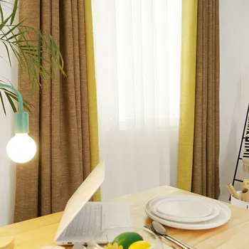 Modern Curtains for Living Dining Room Bedroom Simple Multicolor Fabric Splicing Curtains Tulle Finished Product Customization
Modern Curtains for Living Dining Room Bedroom Simple Multicolor Fabric Splicing Curtains Tulle Finished Product Customization