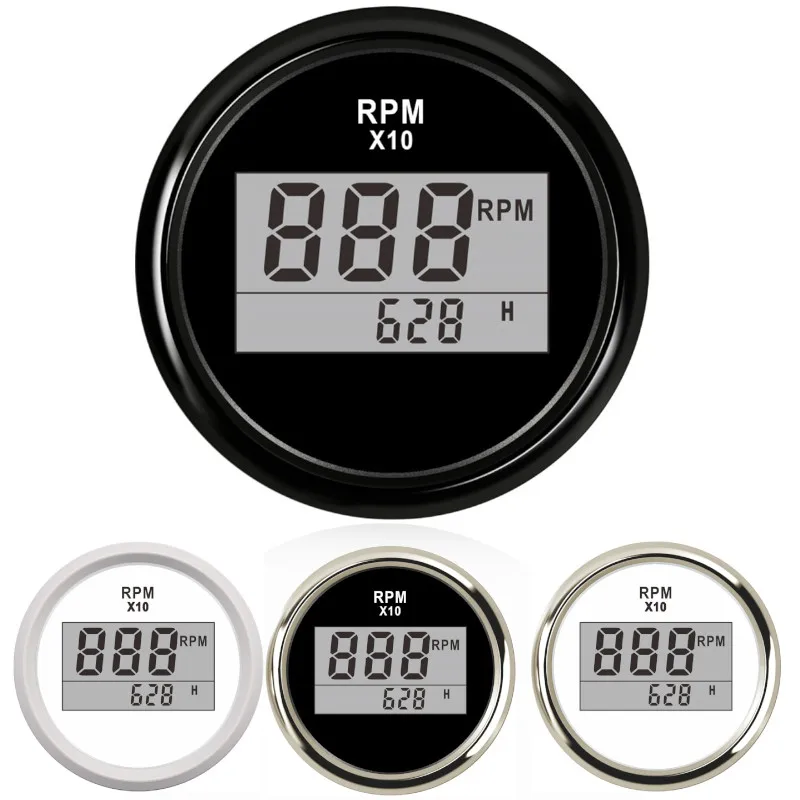 52mm Marine Digital Tachometer IP67 Waterproof Diesel Tachometer With Hourmeter 0~9990 RPM Display for Car boat accessories
52mm Marine Digital Tachometer IP67 Waterproof Diesel Tachometer With Hourmeter 0~9990 RPM Display for Car boat accessories