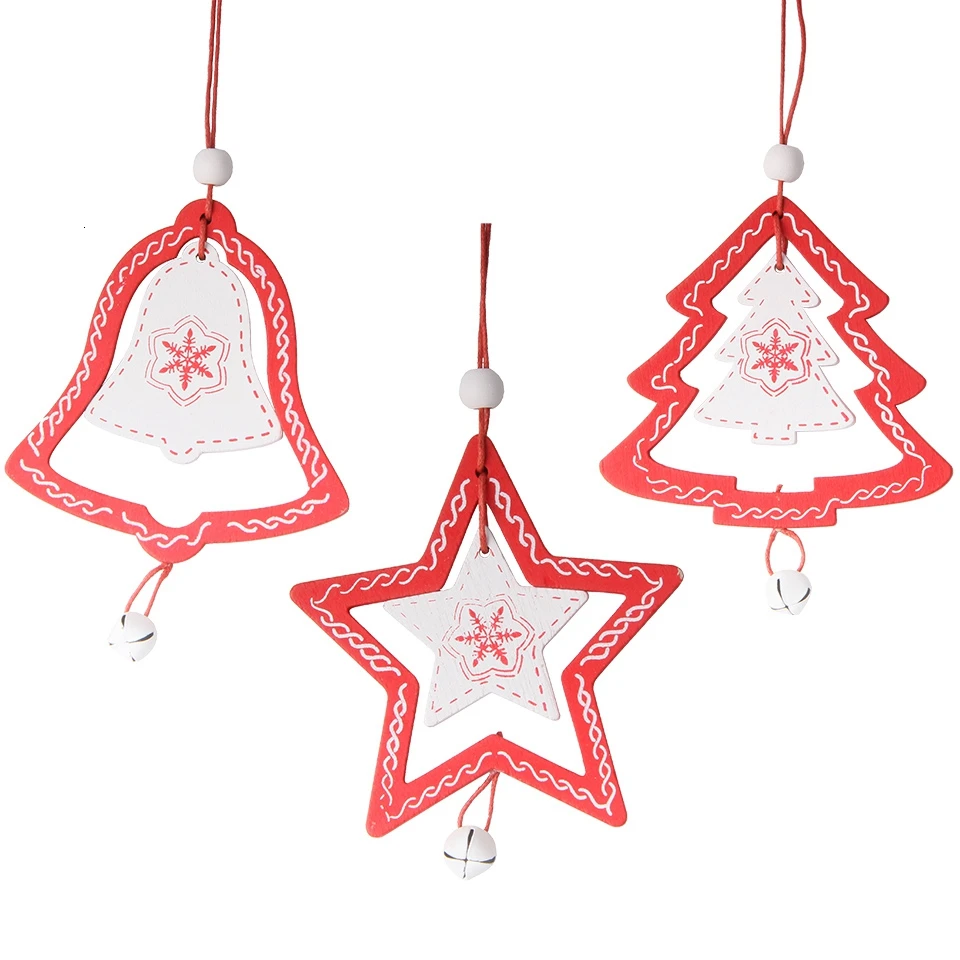 3PCS/set Tree/Star/Bell Shaped Wooden Christmas Series Pendants DIY Kids Gifts Xmas Tree Hanging Decorations Home Party Supplies
3PCS/set Tree/Star/Bell Shaped Wooden Christmas Series Pendants DIY Kids Gifts Xmas Tree Hanging Decorations Home Party Supplies