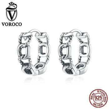 VOROCO 2020 Authentic 925 Sterling Silver Simple Chain CZ Stud Earrings for Women Plated platinum Silver Jewelry BKE960
VOROCO 2020 Authentic 925 Sterling Silver Simple Chain CZ Stud Earrings for Women Plated platinum Silver Jewelry BKE960