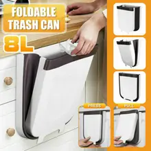2020 החדש חם Creative קיר רכוב מתקפל פסולת סל מטבח ארון דלת תליית פח אשפה פסולת בינס(China)