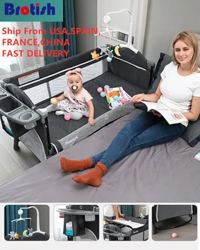 Original BROTISH Crib Multifunctional Portable Folding Newborn Baby Bedside Bed Cradle Bed Stitching Play Game Bed Removable
Original BROTISH Crib Multifunctional Portable Folding Newborn Baby Bedside Bed Cradle Bed Stitching Play Game Bed Removable