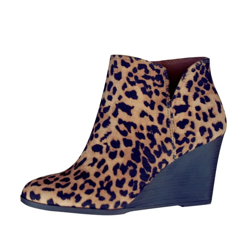 2019 Boots Women Boots Autumn Wedge Boots Women Shoes Round Toe Ladies Shoes Leopard Fashion Mother Shoes Leather Boots Freeship 
2019 Boots Women Boots Autumn Wedge Boots Women Shoes Round Toe Ladies Shoes Leopard Fashion Mother Shoes Leather Boots Freeship