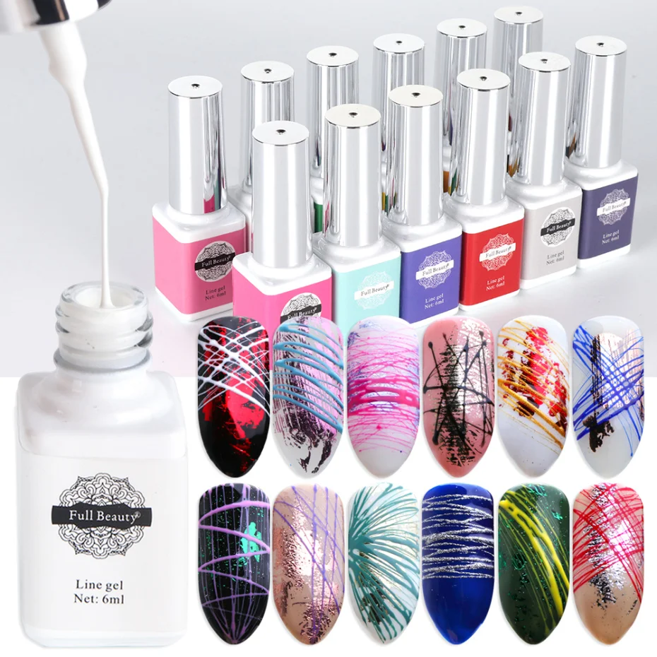 12 Bottles Nail Spider Gel Wire Drawing Painting UV Gel Point Line Nail Polish Set For Manicure Pulling Silk Varnish LA731-2
12 Bottles Nail Spider Gel Wire Drawing Painting UV Gel Point Line Nail Polish Set For Manicure Pulling Silk Varnish LA731-2