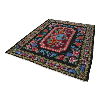 216x274 Cm Black Handmade Vintage Moldovan Rugs Rug-7x9 Ft
216x274 Cm Black Handmade Vintage Moldovan Rugs Rug-7x9 Ft