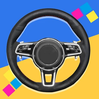 Auto Braid On The Steering Wheel Cover for Porsche Macan Cayenne 2015 2016 DIY Car Braiding Wheel Covers Interior Car-styling
Auto Braid On The Steering Wheel Cover for Porsche Macan Cayenne 2015 2016 DIY Car Braiding Wheel Covers Interior Car-styling