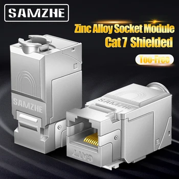 SAMZHE RJ45 Shielded Cat 7 FTP Inline Modular Coupler Keystone,8P8C Female Jack Connector Adapter Lan Cable
SAMZHE RJ45 Shielded Cat 7 FTP Inline Modular Coupler Keystone,8P8C Female Jack Connector Adapter Lan Cable