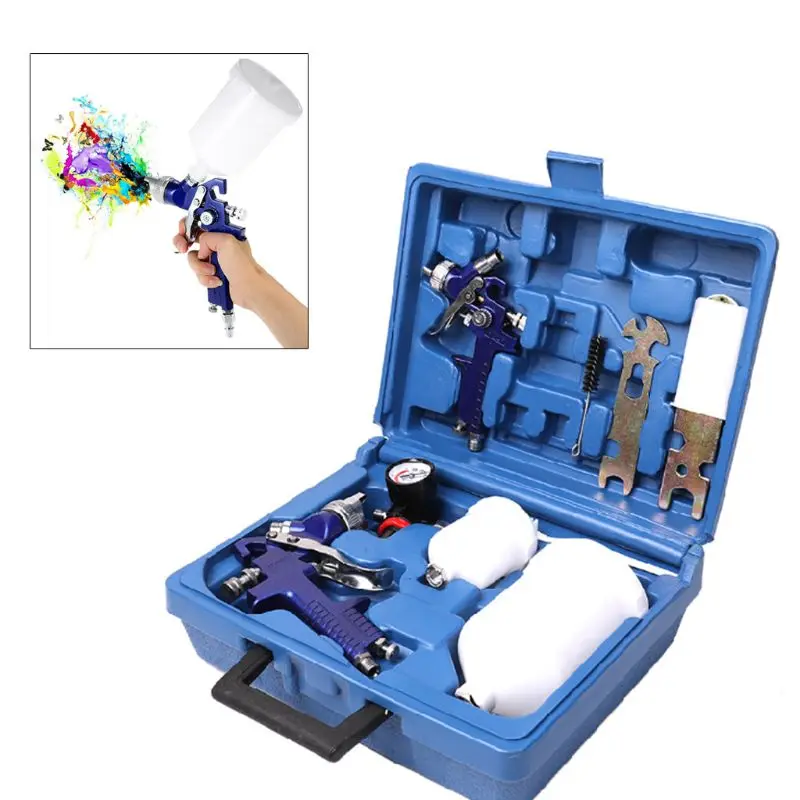 Paint Spray Gun Set 2 Gravity Sprayers and 2 Plastic Pots Auto Painting Tools High Quality and Brand New
Paint Spray Gun Set 2 Gravity Sprayers and 2 Plastic Pots Auto Painting Tools High Quality and Brand New