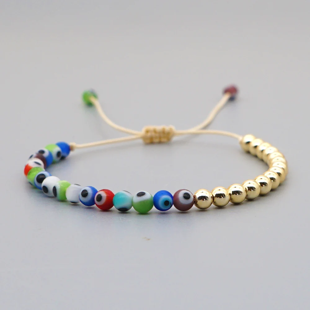 Go2Boho Turkish Evil Eye Bracelets Boho Pulseras Mujer 2020 Handmade Bracelet For Womens Jewellery Japan Inoxidable Golden Beads | Украшения