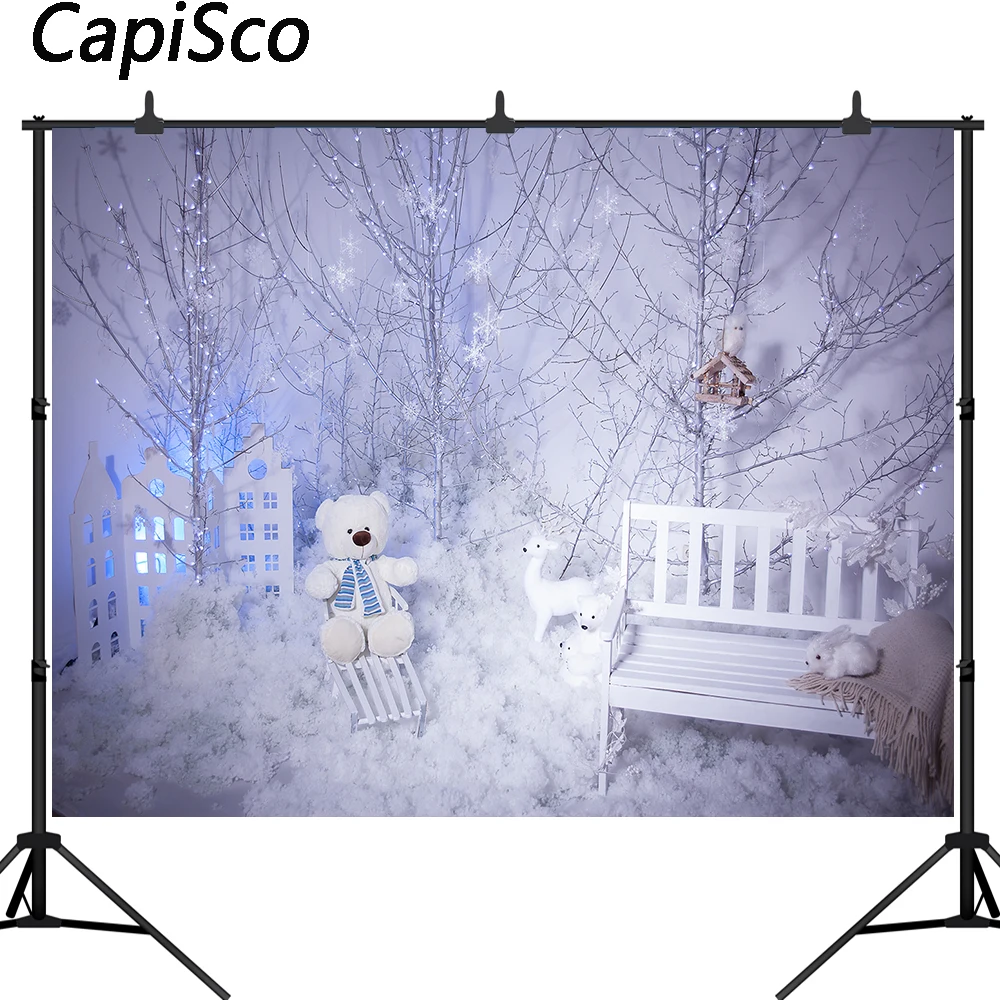 Capisco Winter Christmas Photography Backdrops Snow tree bear deer Wooden House Dreamy World baby Background Photo Studio
Capisco Winter Christmas Photography Backdrops Snow tree bear deer Wooden House Dreamy World baby Background Photo Studio
