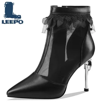 Women Summer Boots Cow Leather Super High Heels Woman Perforated Net Black Party Hollow Mesh Summer Ankle Boots Ladies Shoes 40
Women Summer Boots Cow Leather Super High Heels Woman Perforated Net Black Party Hollow Mesh Summer Ankle Boots Ladies Shoes 40