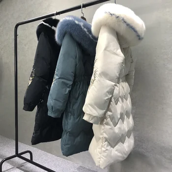 White Women's Winter Long Duck Down Coat Women Real Fox Fur Collar Puffer Jacket Casaco KTL-2079 YY1207
White Women's Winter Long Duck Down Coat Women Real Fox Fur Collar Puffer Jacket Casaco KTL-2079 YY1207