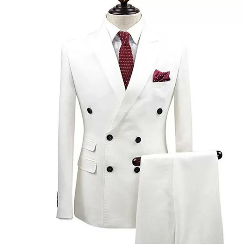 Custom-Made White Suit Men Groom Wedding Suits For Men 2019 Double Breasted Tuxedo Suit 2 Pieces Masculino (Jacket+Pant)
Custom-Made White Suit Men Groom Wedding Suits For Men 2019 Double Breasted Tuxedo Suit 2 Pieces Masculino (Jacket+Pant)