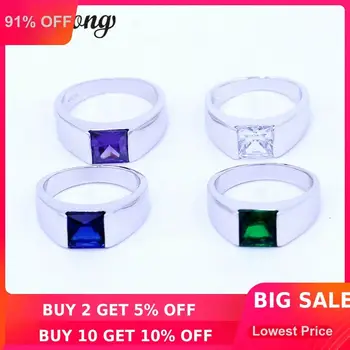 choucong 4 colors Birthstone Wedding ring for Men Princess cut 3ct 5A zircon cz 925 sterling silver Male Engagement Band Ring
choucong 4 colors Birthstone Wedding ring for Men Princess cut 3ct 5A zircon cz 925 sterling silver Male Engagement Band Ring