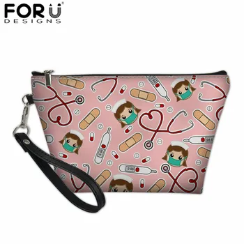 FORUDESIGNS Casual Woman Make Up Case Cartoon Nurse Bear 3D Printing Female Travel Cosmetic Bags Casual Pu Leather Makeup Bags 
FORUDESIGNS Casual Woman Make Up Case Cartoon Nurse Bear 3D Printing Female Travel Cosmetic Bags Casual Pu Leather Makeup Bags