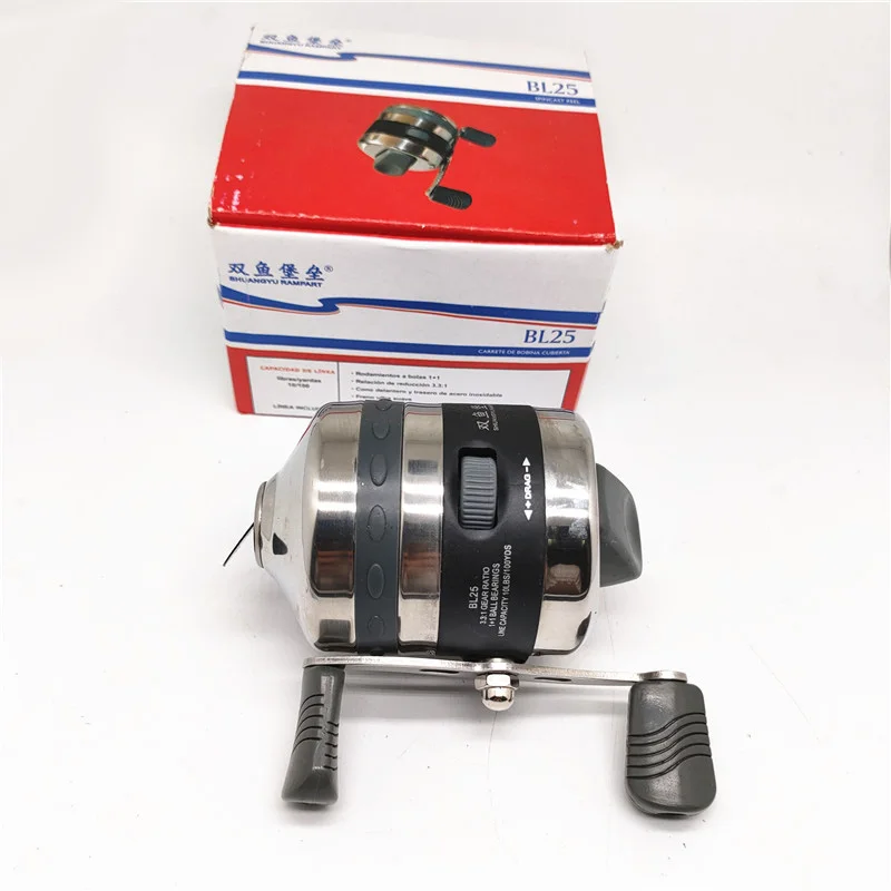 Speed Ratio 3.3:1 Fishing Reel for Slingshot Shooting Dart Stainless Steel Closed Fishing Wheel Outdoor Hunting
Speed Ratio 3.3:1 Fishing Reel for Slingshot Shooting Dart Stainless Steel Closed Fishing Wheel Outdoor Hunting