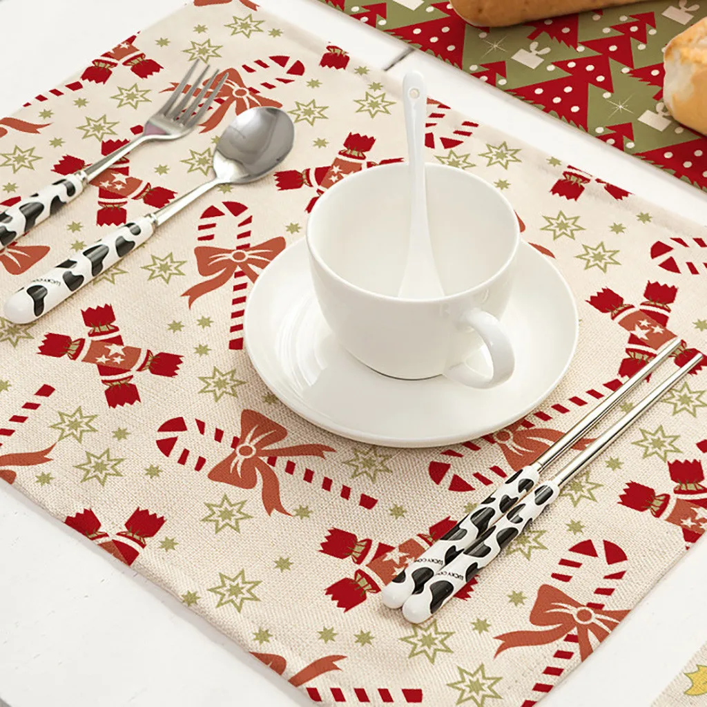 1PC table mat Christmas Print placemat for dining table Adiabatic Waterproof Slip-resistant Western Table Mat set de table F916
1PC table mat Christmas Print placemat for dining table Adiabatic Waterproof Slip-resistant Western Table Mat set de table F916