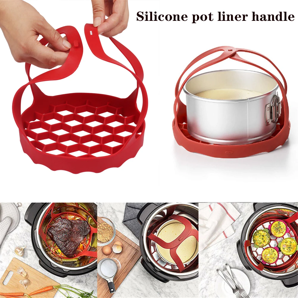 Pressure Cooker Sling Silicone Bakeware Lifter Accessories Cookers Kitchen Anti-slip Drain Pad Heat Insulated Mat Egg Rack
Pressure Cooker Sling Silicone Bakeware Lifter Accessories Cookers Kitchen Anti-slip Drain Pad Heat Insulated Mat Egg Rack
