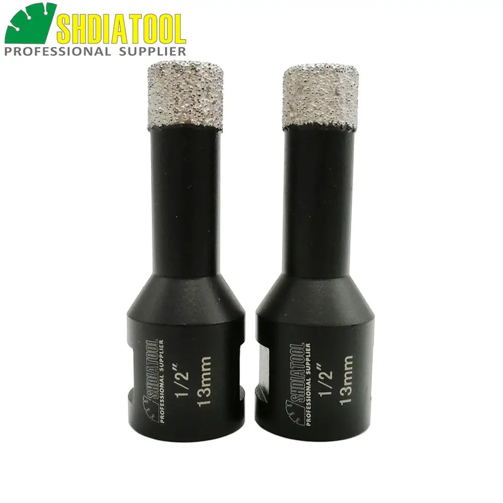 2pcs 13mm (1/2") Vacuum brazed diamond Dry drilling bits 5/8-11 connection coated diamond core bits for tile granite marble
2pcs 13mm (1/2") Vacuum brazed diamond Dry drilling bits 5/8-11 connection coated diamond core bits for tile granite marble