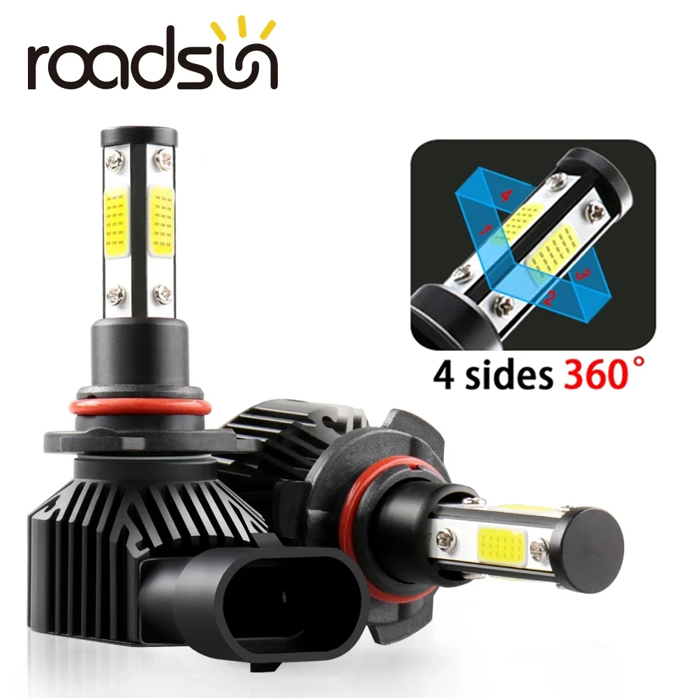 roadsun 4 Sides 14000LM H7 Led H11 Car Headlight Bulbs 6000K H8 H9 HB3 9005 HB4 9006 80W 3D 360 degree Automotive Fog Lights 12V
roadsun 4 Sides 14000LM H7 Led H11 Car Headlight Bulbs 6000K H8 H9 HB3 9005 HB4 9006 80W 3D 360 degree Automotive Fog Lights 12V