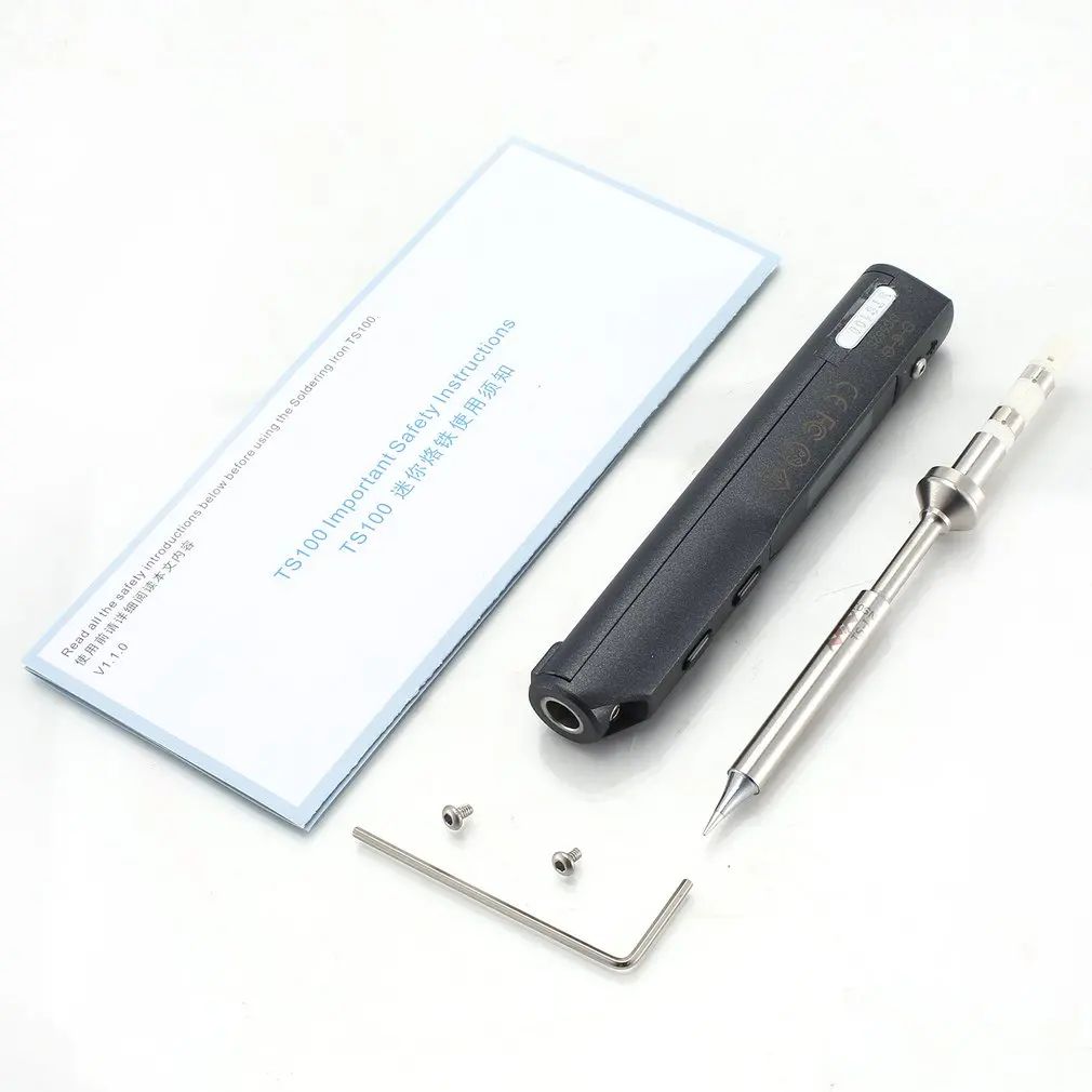 Ts100-I Portable Mini Programmable Digital Lcd Display Electric Soldering Iron Soldering Stainless Steel Iron Tip Drop Shipping
Ts100-I Portable Mini Programmable Digital Lcd Display Electric Soldering Iron Soldering Stainless Steel Iron Tip Drop Shipping