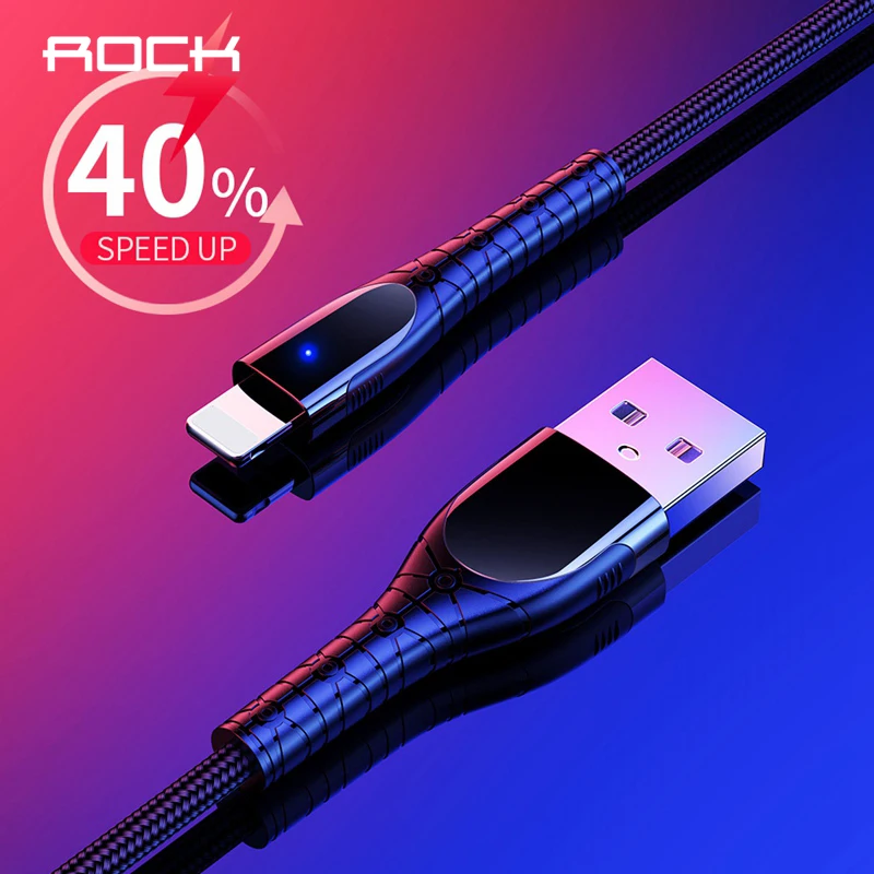 ROCK USB Cable for iPhone XR X Fast Charging LED Indicator Charge & Data Transfer Nylon Braided Cable for iPad iPhone 8 7 6Plus
ROCK USB Cable for iPhone XR X Fast Charging LED Indicator Charge & Data Transfer Nylon Braided Cable for iPad iPhone 8 7 6Plus