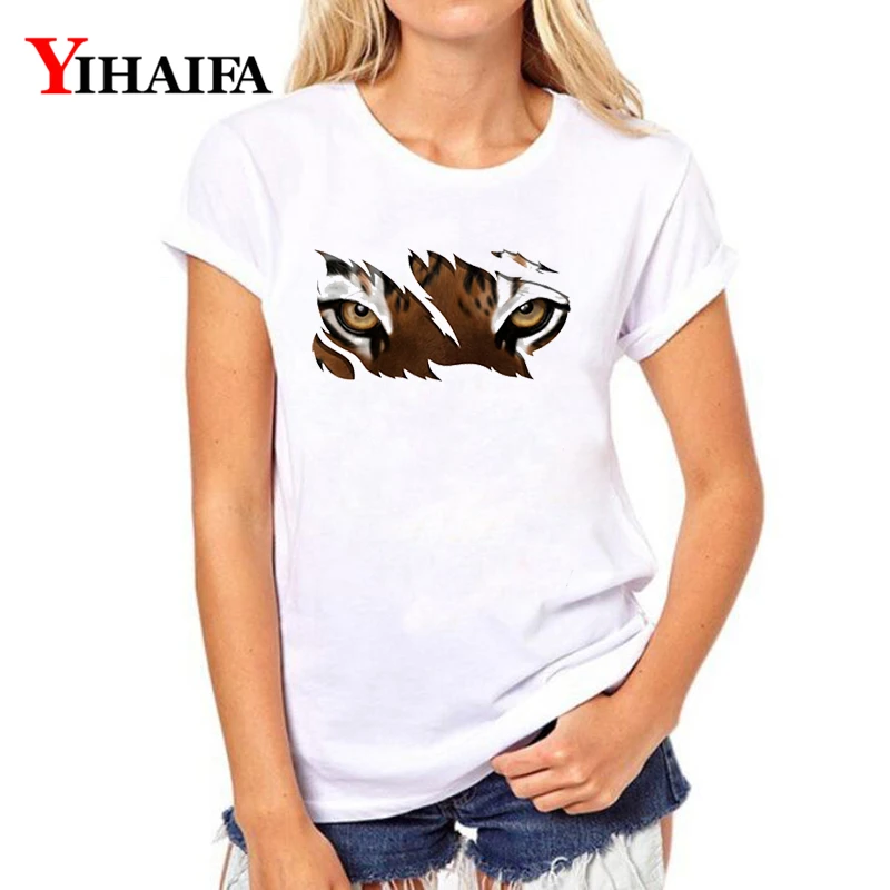 Women T-shirt 3D Print Tiger Eyes Graphic Tee Casual Lady Summer White T Shirts Hip Hop Short Sleeve Tops 
Women T-shirt 3D Print Tiger Eyes Graphic Tee Casual Lady Summer White T Shirts Hip Hop Short Sleeve Tops