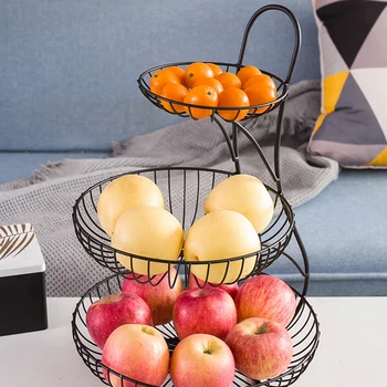 Fruit Tray Living Room Home Three-Layer Fruit Tray Modern Creative High-End Multi-Layer Fruit Tray 
Fruit Tray Living Room Home Three-Layer Fruit Tray Modern Creative High-End Multi-Layer Fruit Tray