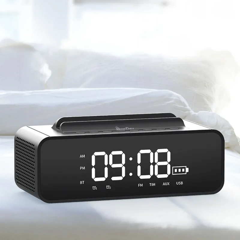 Multi-Function Bluetooth Speaker LED Alarm Clock Phone Stand FM Radio Wireless Music Soundbox
Multi-Function Bluetooth Speaker LED Alarm Clock Phone Stand FM Radio Wireless Music Soundbox