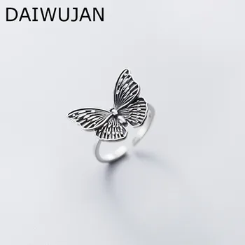 DAIWUJAN New 100% Retro Thai Silver Butterfly Open Rings For Women Vintage 925 Sterling Silver Finger Ring Not Allergy Jewellry
DAIWUJAN New 100% Retro Thai Silver Butterfly Open Rings For Women Vintage 925 Sterling Silver Finger Ring Not Allergy Jewellry