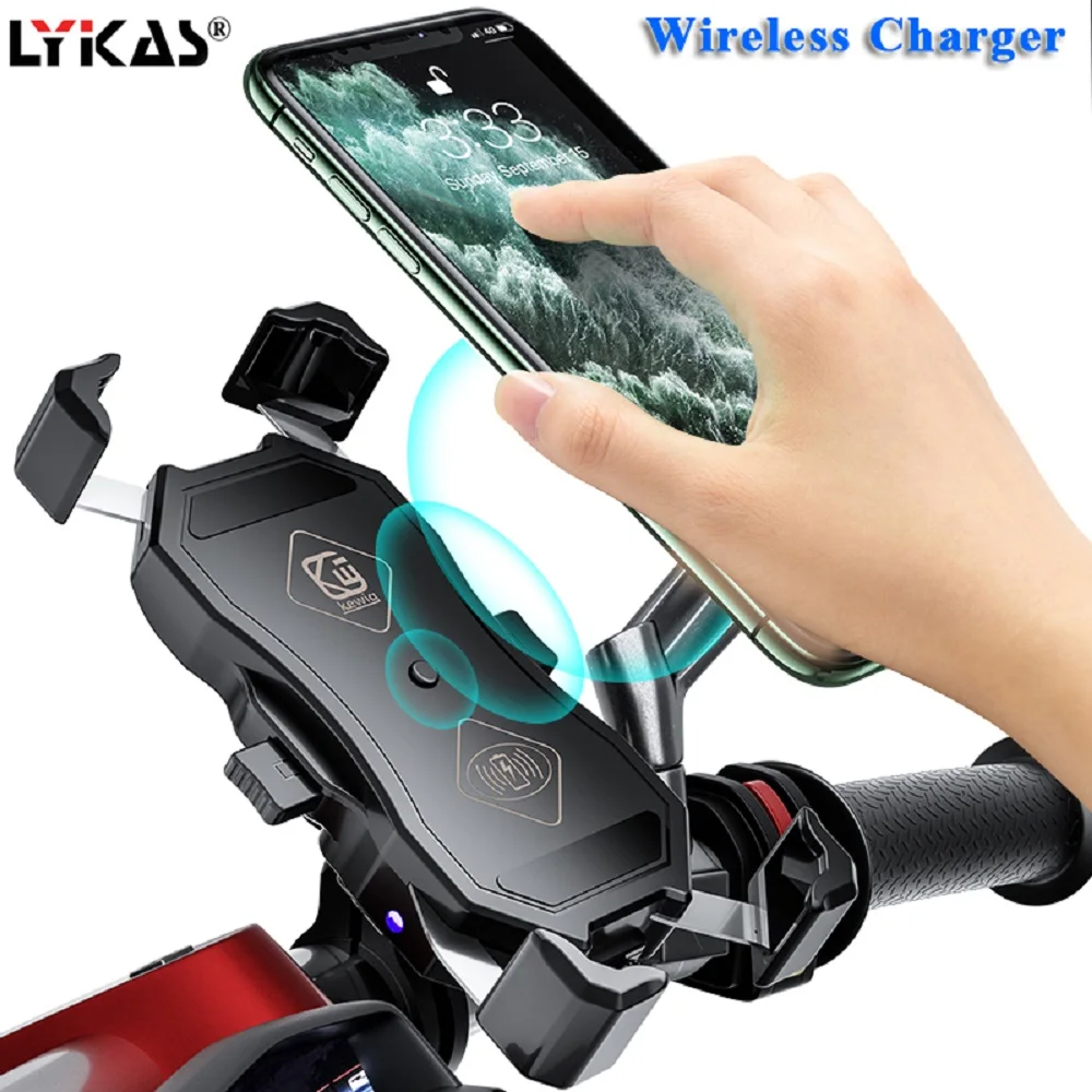 LYKAS Motorcycle Wireless Charger Holder Handlebar Phone Mount USB Charger Fast Charging Waterproof 360 Degree Rotation
LYKAS Motorcycle Wireless Charger Holder Handlebar Phone Mount USB Charger Fast Charging Waterproof 360 Degree Rotation