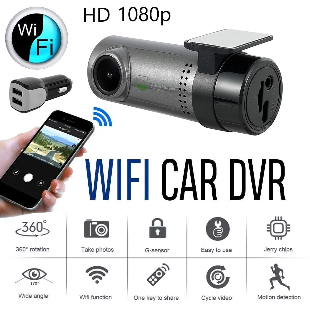 360 WiFi Dashboard Camera 1080P Full HD Car DVR Night Vision G-sensor Dash Cam Driving Recorder
360 WiFi Dashboard Camera 1080P Full HD Car DVR Night Vision G-sensor Dash Cam Driving Recorder
