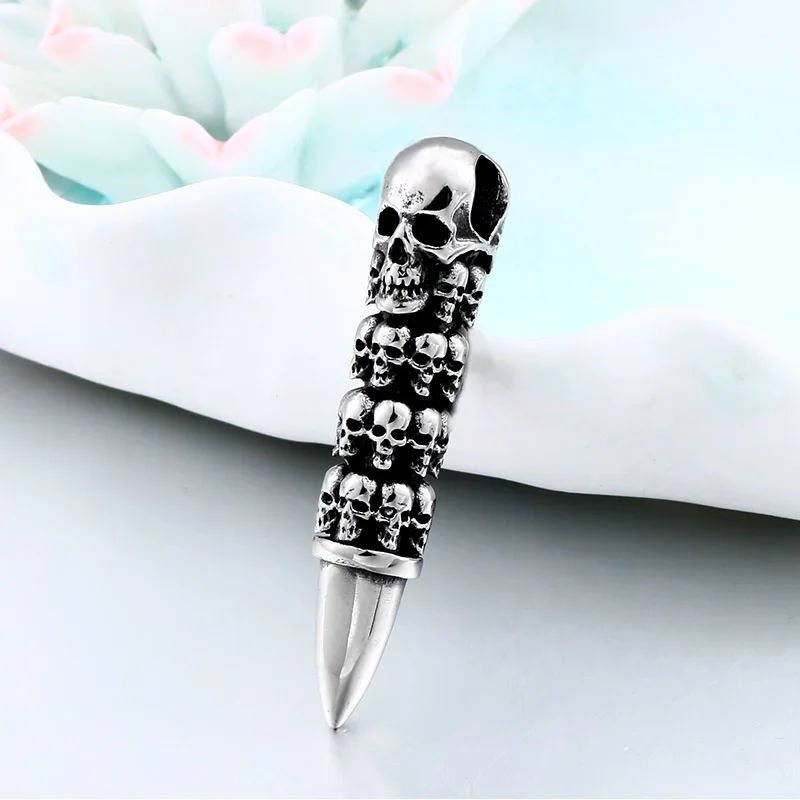 exquisite Skull Bullet Necklace Pendant 316L Stainless Steel Punk Style Men's and Women's High Quality Jewelry Gifts
exquisite Skull Bullet Necklace Pendant 316L Stainless Steel Punk Style Men's and Women's High Quality Jewelry Gifts