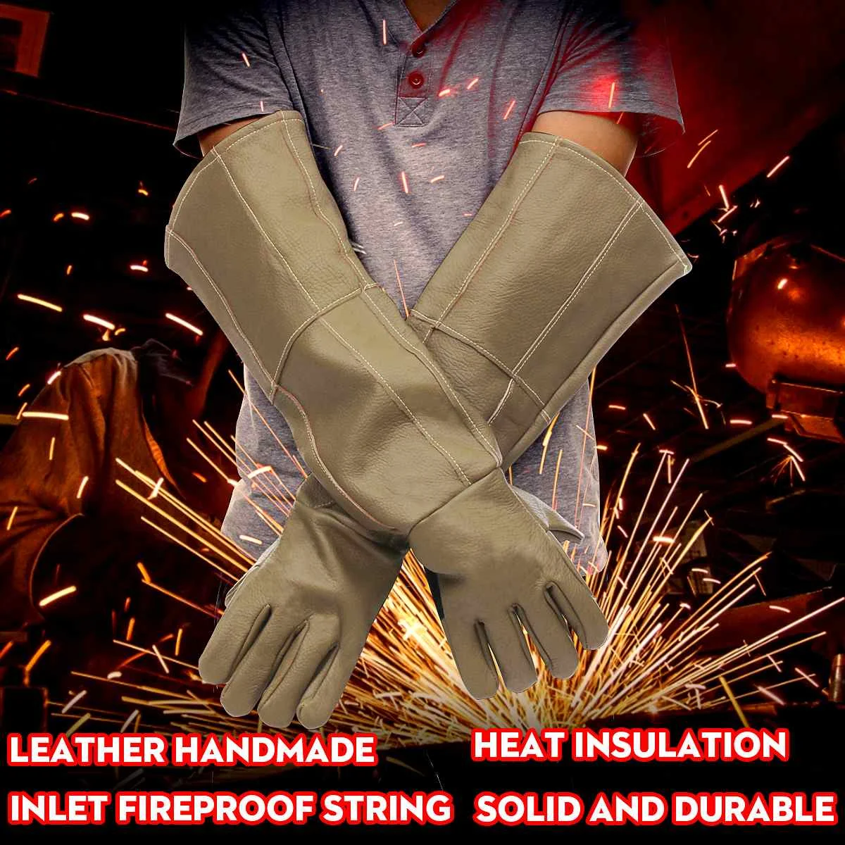 60cm Genuine leather gloves long Welders Welding Protective Equipment Safety Work gloves Animal anti bite Catch Heat Resistant
60cm Genuine leather gloves long Welders Welding Protective Equipment Safety Work gloves Animal anti bite Catch Heat Resistant