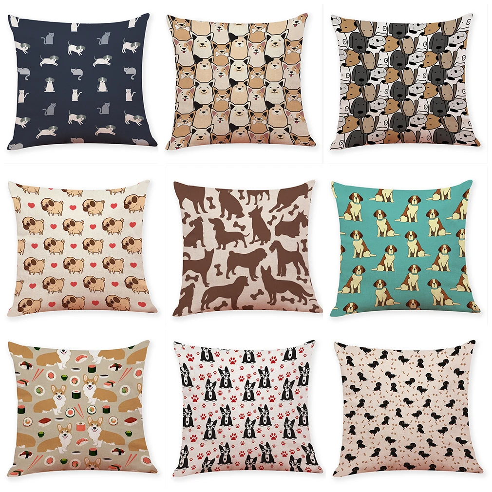 Cute Dog Decorative Pillow Cover Happy New Year Home Decoration Christmas Throw Pillow Cover Cotton Linen Sofa Cushion Cover
Cute Dog Decorative Pillow Cover Happy New Year Home Decoration Christmas Throw Pillow Cover Cotton Linen Sofa Cushion Cover