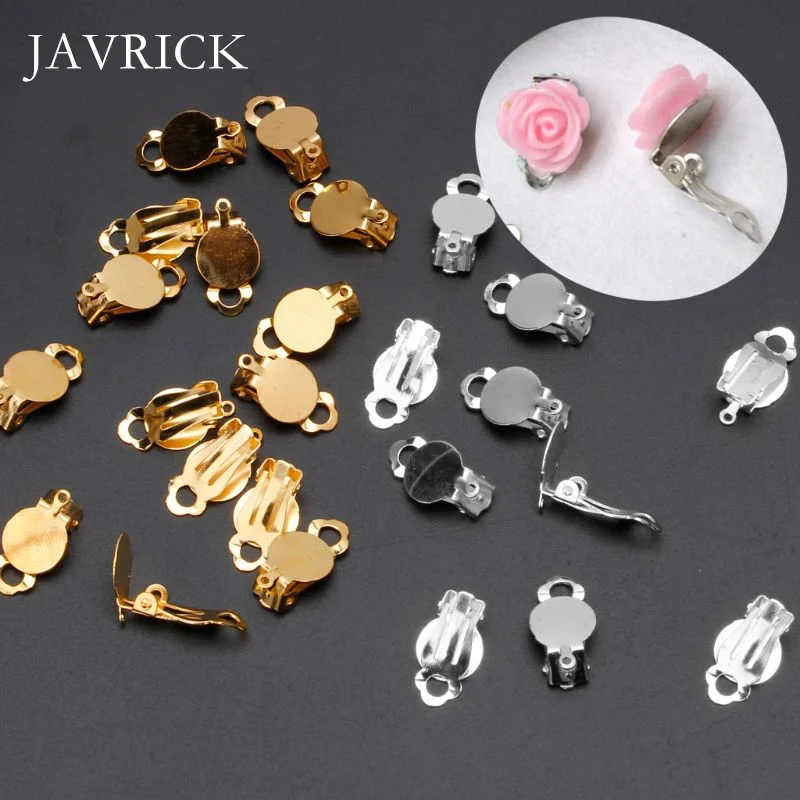 50Pcs Flat Round Tray Clip-on Earring Converter DIY Earring Pierced into Clip on Craft Tool DIY Accessories Jewelry Making Tool 
50Pcs Flat Round Tray Clip-on Earring Converter DIY Earring Pierced into Clip on Craft Tool DIY Accessories Jewelry Making Tool