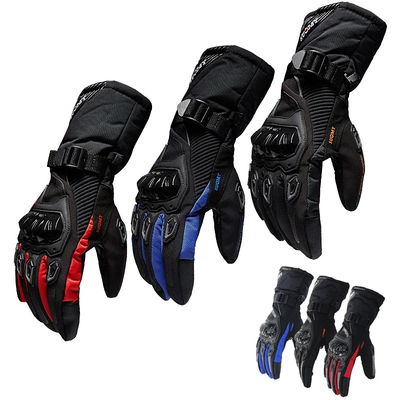 Guantes moto Luvas rcycle перчатки водонепроницаемые ветрозащитные зимние теплые сенсорный